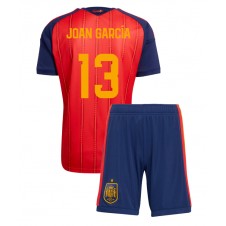 Spania Joan Garcia #13 Hjemmedraktsett Barn VM 2026 Kortermet (+ korte bukser)